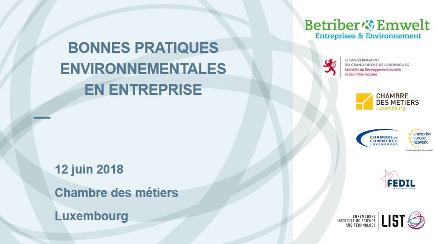 Conférence « Bonnes pratiques environnementales en entreprise » - 2018